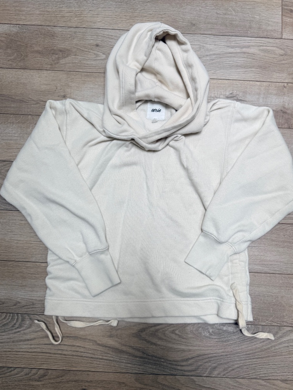 Aerie Cream colored hoodie size xs